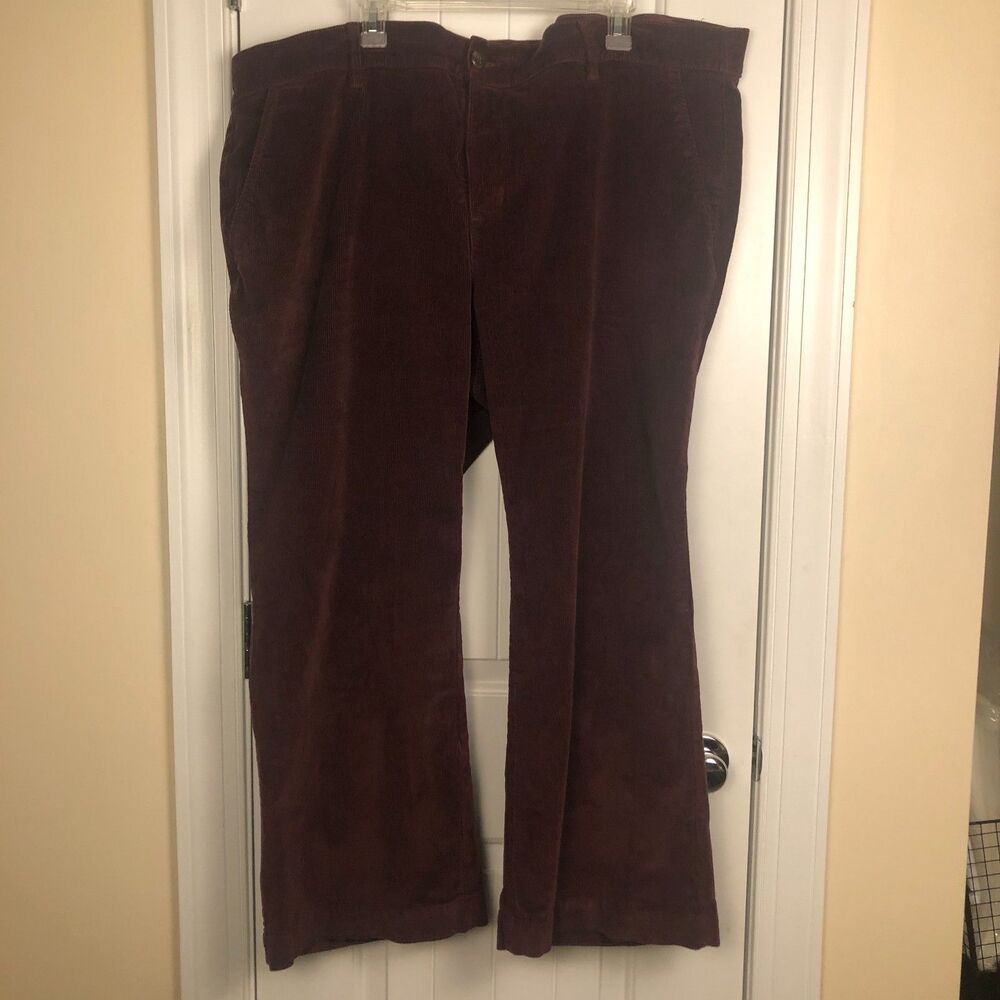 Torrid Womens‎ Corduroy Pants Size 24S Burgundy Boot Cut Cottage Goth Academia